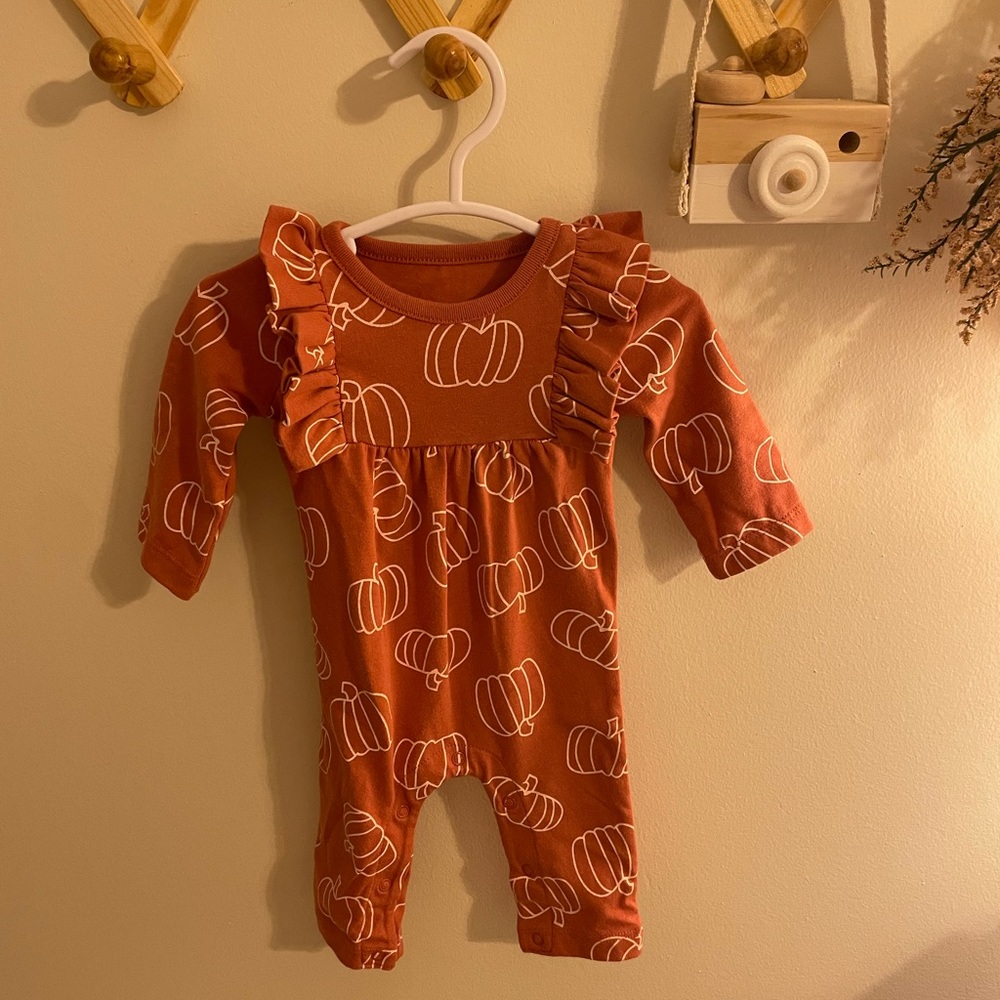 Peach Newborn Romper